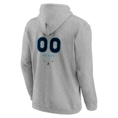 Seattle Kraken Personalized Name & Number Midfielder Pullover Hoodie - Gray Hoodies