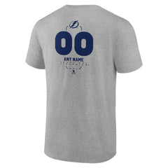 Tampa Bay Lightning Personalized Name & Number Midfielder T-Shirt - Gray T-shirts