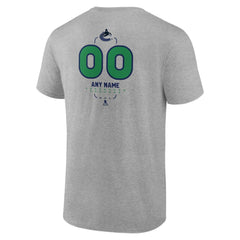 Vancouver Canucks Personalized Name & Number Midfielder T-Shirt - Gray T-shirts
