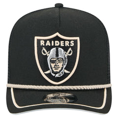 Las Vegas Raiders New Era Vintage Team Rope A-Frame Trucker 9FIFTY Snapback Hat - Black sale
