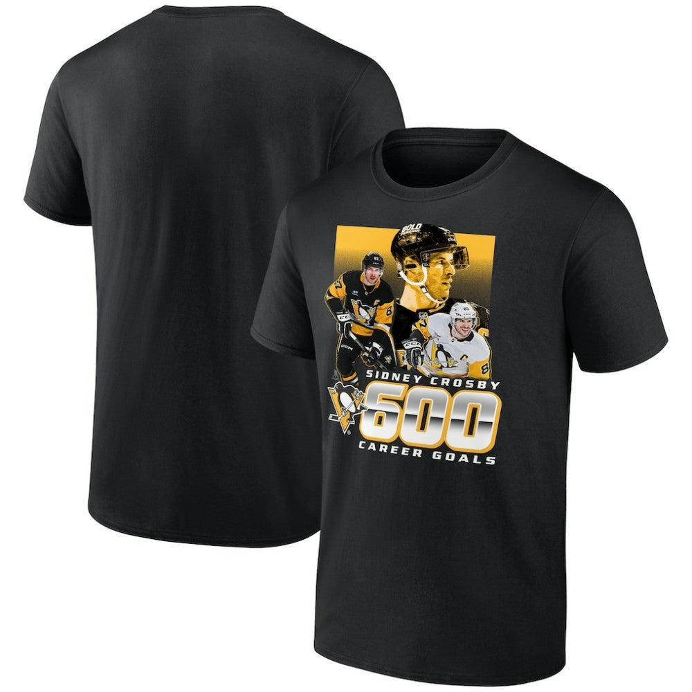 Sidney Crosby Pittsburgh Penguins 600 Career Goals T-Shirt - Black T-shirts
