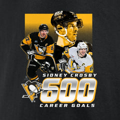 Sidney Crosby Pittsburgh Penguins 600 Career Goals T-Shirt - Black T-shirts
