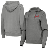 Detroit Red Wings Antigua Women's 2025 NHL Stadium Series Justice Pullover Hoodie - Heather Black Hoodies