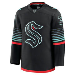 Philipp Grubauer Seattle Kraken Fanatics Alternate Premium Player Jersey - Black Jerseys