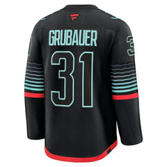 Philipp Grubauer Seattle Kraken Fanatics Alternate Premium Player Jersey - Black Jerseys
