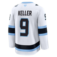 Clayton Keller Utah Mammoth Fanatics Away Premium Player Jersey - White Jerseys