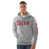 San Francisco 49ers Starter Vintage Pullover Hoodie - Heather Gray cheap