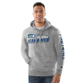 Seattle Seahawks Starter Vintage Pullover Hoodie - Heather Gray outlet