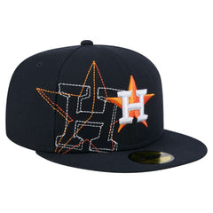Houston Astros Yarn Stitch 59FIFTY Fitted Hat Navy