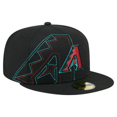 Arizona Diamondbacks Yarn Stitch 59FIFTY Fitted Hat Black