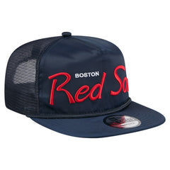 Boston Red Sox Retro Satin Script Golfer Adjustable Hat Navy