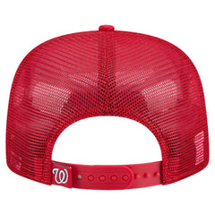 Washington Nationals Retro Satin Script Golfer Adjustable Hat Red