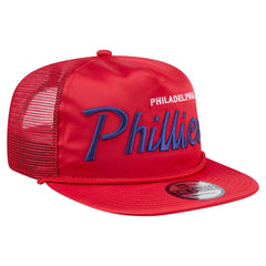 Philadelphia Phillies Retro Satin Script Golfer Adjustable Hat Red
