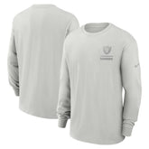 Las Vegas Raiders Essential Heavy Max90 Long Sleeve T-Shirt - Gray discount