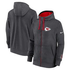 Kansas City Chiefs Primetime Club Full-Zip Hoodie - Anthracite outlet