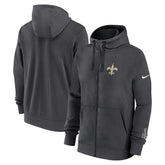 New Orleans Saints Primetime Club Full-Zip Hoodie - Anthracite on sale