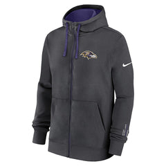 Baltimore Ravens Primetime Club Full-Zip Hoodie - Anthracite discount