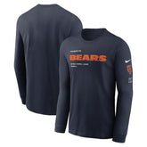 Chicago Bears Play to Win Essential Long Sleeve T-Shirt - Navy sale