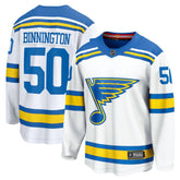 Jordan Binnington St. Louis Blues Fanatics Away Breakaway Player Jersey - White Jerseys