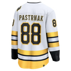 David Pastrnak Boston Bruins Fanatics Away Breakaway Player Jersey - White Jerseys