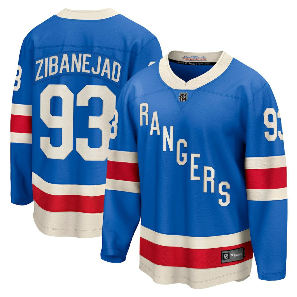 Mika Zibanejad New York Rangers Fanatics Centennial Breakaway Jersey - Blue Jerseys