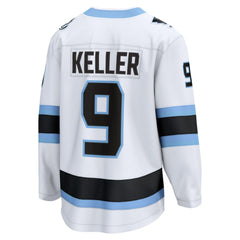 Clayton Keller Utah Mammoth Fanatics Away Breakaway Player Jersey - White Jerseys