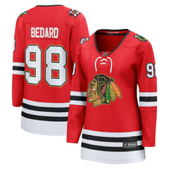 Connor Bedard Chicago Blackhawks Fanatics Women's Centennial Breakaway Player Jersey - Red Jerseys
