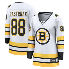 David Pastrnak Boston Bruins Fanatics Women's Away Breakaway Player Jersey - White Jerseys
