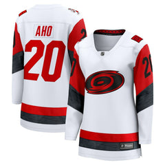 Sebastian Aho Carolina Hurricanes Fanatics Women's Away Breakaway Jersey - White Jerseys