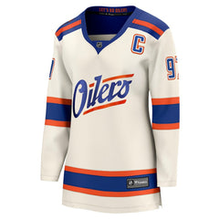 Connor McDavid Edmonton Oilers Fanatics Women's Alternate Breakaway Jersey - Light Beige Jerseys