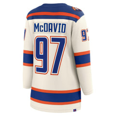 Connor McDavid Edmonton Oilers Fanatics Women's Alternate Breakaway Jersey - Light Beige Jerseys