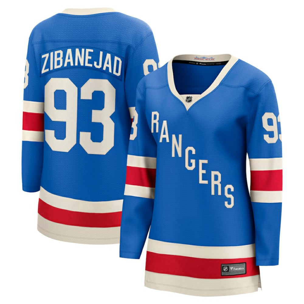 Mika Zibanejad New York Rangers Fanatics Women's Centennial Breakaway Jersey - Blue Jerseys