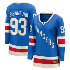 Mika Zibanejad New York Rangers Fanatics Women's Centennial Breakaway Jersey - Blue Jerseys