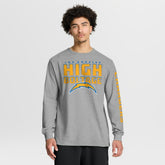 Los Angeles Chargers Hometown Sweep Legacy Long Sleeve T-Shirt - Heather Gray on sale