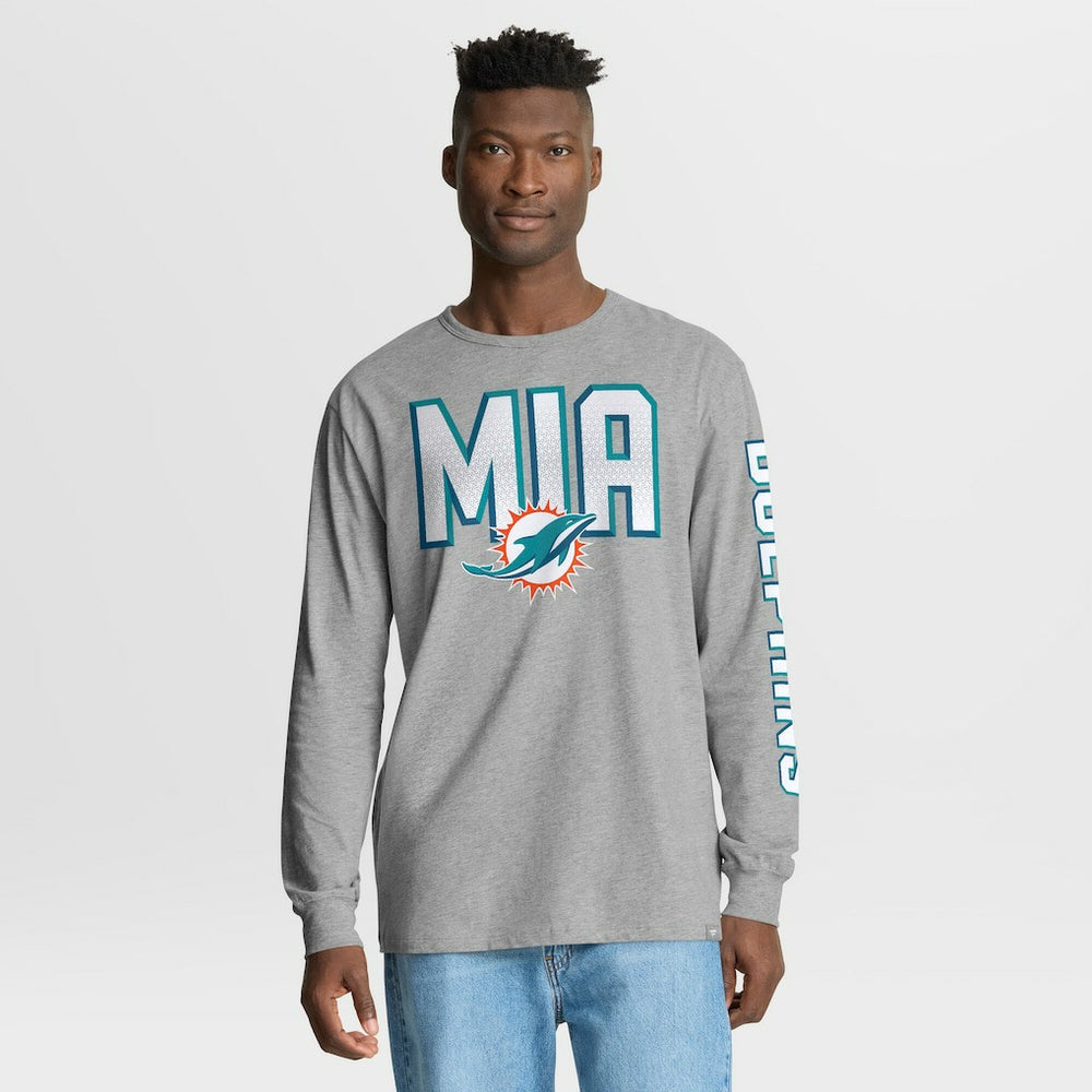 Miami Dolphins Hometown Sweep Legacy Long Sleeve T-Shirt - Heather Gray sale