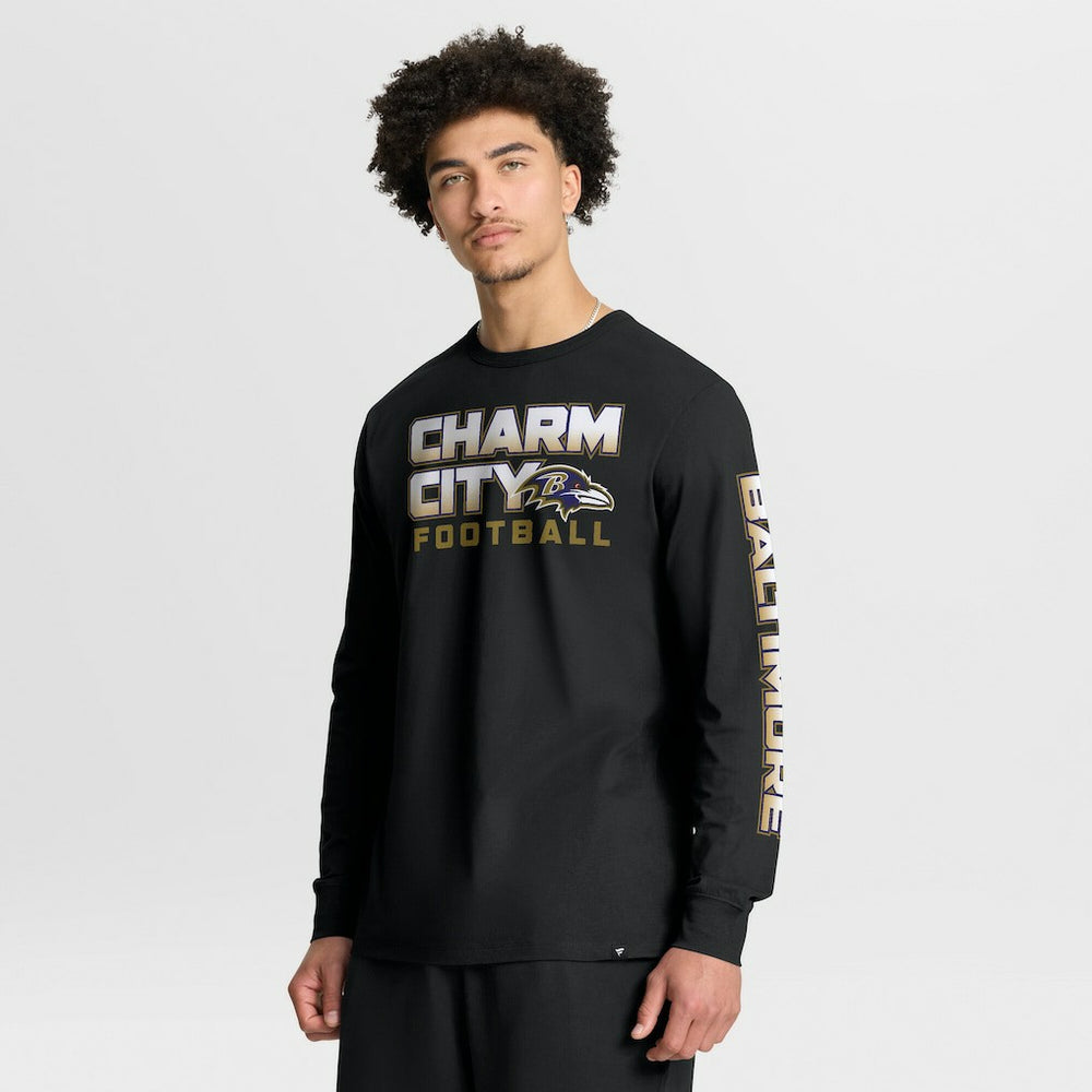 Baltimore Ravens Hometown Sweep Legacy Long Sleeve T-Shirt - Black discount