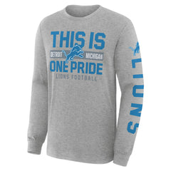 Detroit Lions Hometown Sweep Legacy Long Sleeve T-Shirt - Heather Gray sale