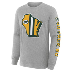Green Bay Packers Hometown Sweep Legacy Long Sleeve T-Shirt - Heather Gray outlet