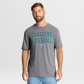 Los Angeles Chargers First Down Tribute Tri-Blend T-Shirt - Heather Gray discount