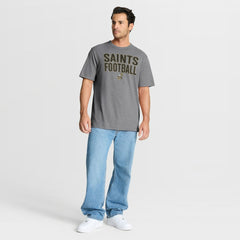 New Orleans Saints First Down Tribute Tri-Blend T-Shirt - Heather Gray cheap