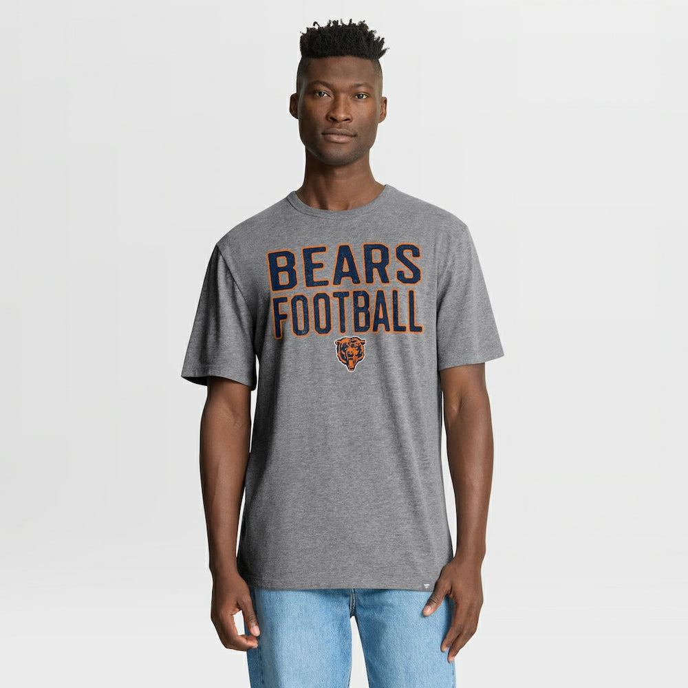 Chicago Bears First Down Tribute Tri-Blend T-Shirt - Heather Gray for sale