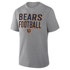 Chicago Bears First Down Tribute Tri-Blend T-Shirt - Heather Gray for sale