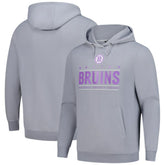 Boston Bruins Levelwear Hockey Fights Cancer Pulsar Off Season Tri-Blend Pullover Hoodie - Gray Hoodies