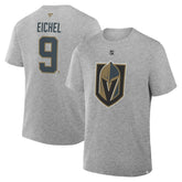 Jack Eichel Vegas Golden Knights Fanatics Authentic Stack Name & Number T-Shirt - Heather Gray T-shirts