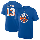 Mathew Barzal New York Islanders Fanatics Authentic Stack Name & Number T-Shirt - Royal T-shirts