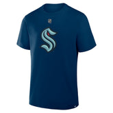 Matty Beniers Seattle Kraken Fanatics Authentic Stack Name & Number T-Shirt - Navy T-shirts