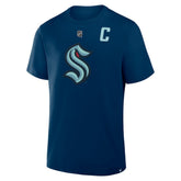 Jordan Eberle Seattle Kraken Fanatics Authentic Stack Name & Number T-Shirt - Navy T-shirts