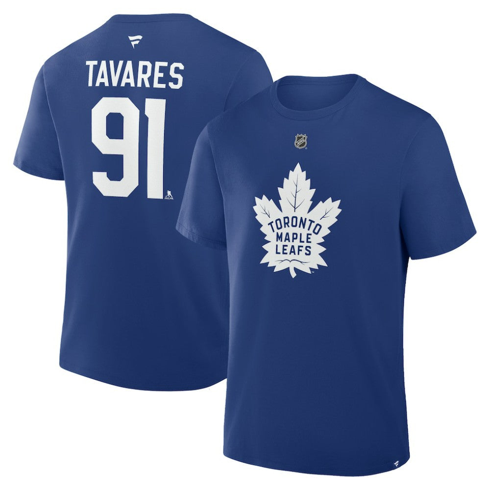 John Tavares Toronto Maple Leafs Fanatics Authentic Stack Name & Number T-Shirt - Blue T-shirts