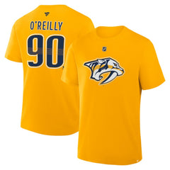Ryan O'Reilly Nashville Predators Fanatics Authentic Stack Name & Number T-Shirt - Gold T-shirts
