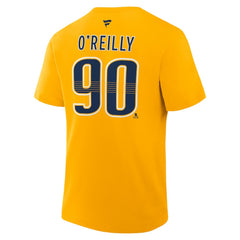 Ryan O'Reilly Nashville Predators Fanatics Authentic Stack Name & Number T-Shirt - Gold T-shirts